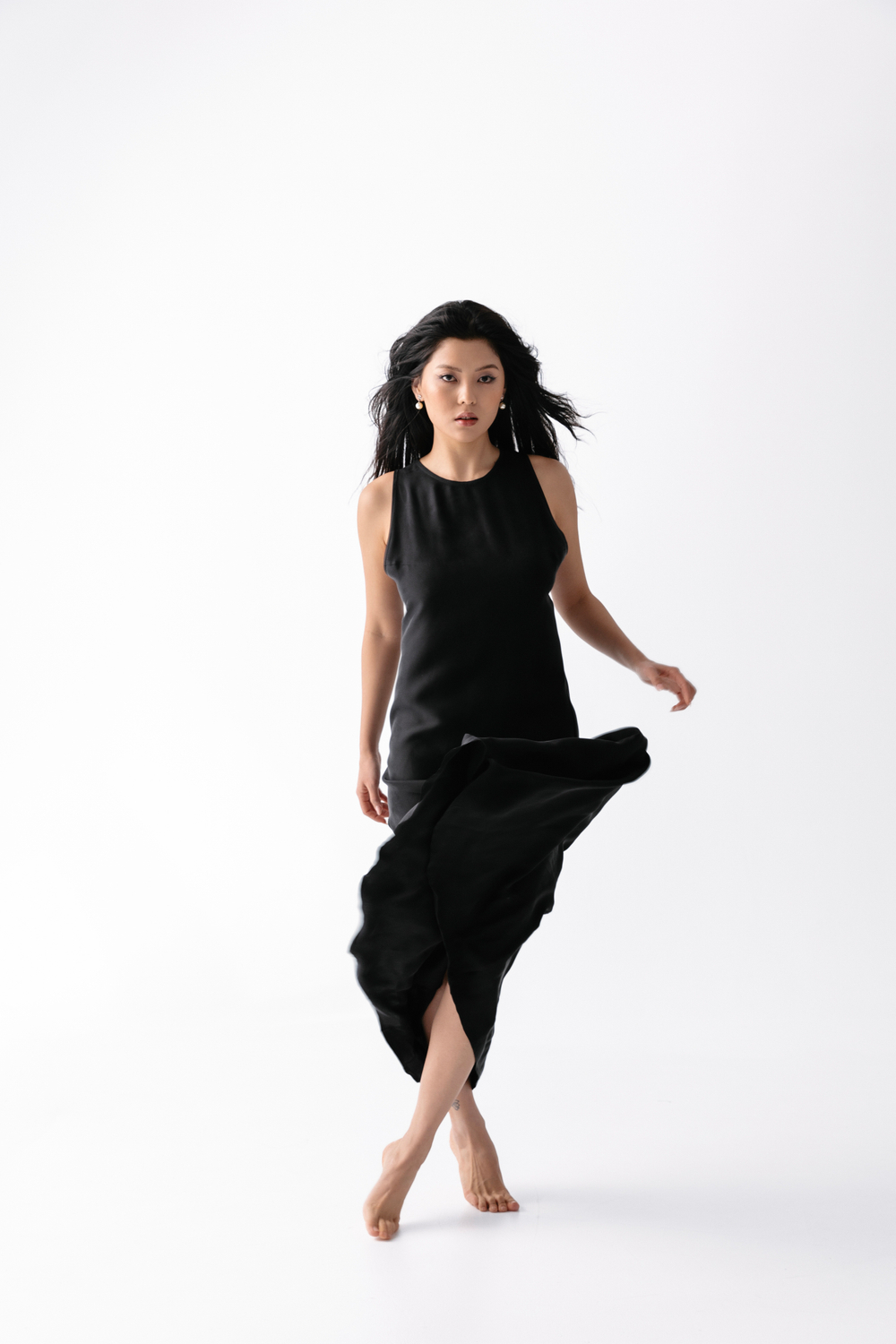 Платье миди из купро