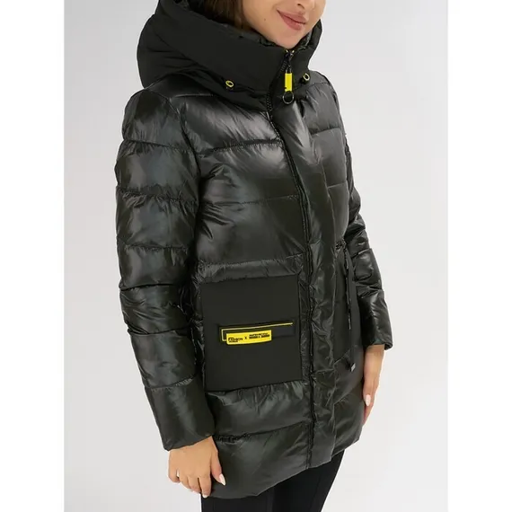 Куртка зимняя болотного цвета, размер 42