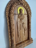 Освященная Икона преподобного Максима Грека из дуба 19х31 см