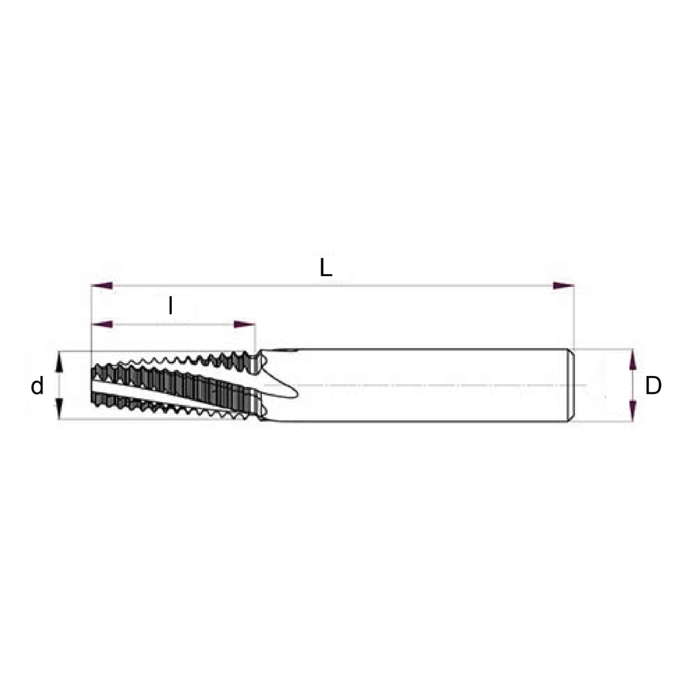 VM-RC113 Резьбофреза твердосплавная Rc3/8 HRC55