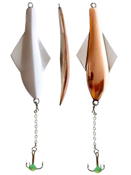 Блесна вертикальная зимняя Lucky John GLIDER с цепочкой и тройником 10.0г CS блистер