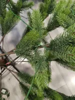 Елка с гирляндой "Рождественская" (Литая хвоя) 210 см / 2,1 м