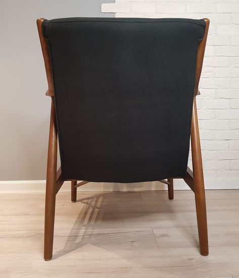 Кресло Finn Juhl Model 45 черная рогожка