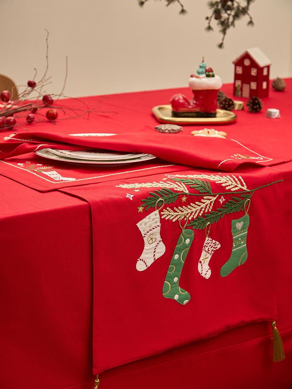 Дорожка на стол winter wishes из коллекции new year essential, 45х150 см