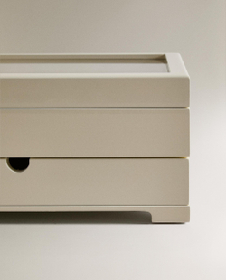 Zara Home Шкатулка изо льна, цвет белый, 30 см