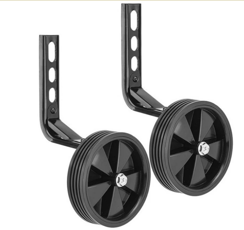 Дополнительные колеса (черные) HL-TW15 12"-20" с черными кронштейнами пластик/металл