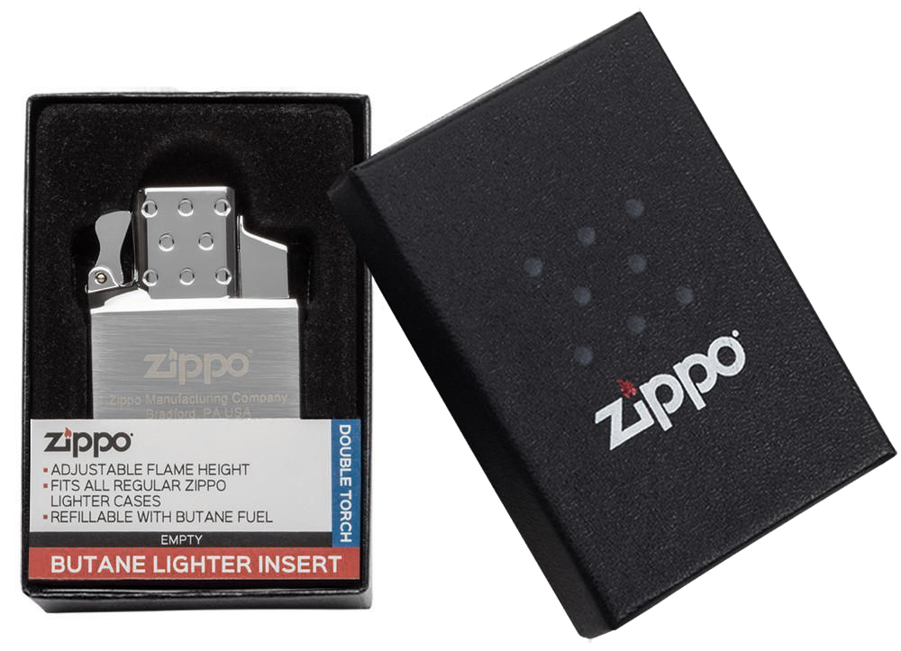 Газовый вставной блок для широкой зажигалки Zippo, одинарное пламя, нержавеющая сталь