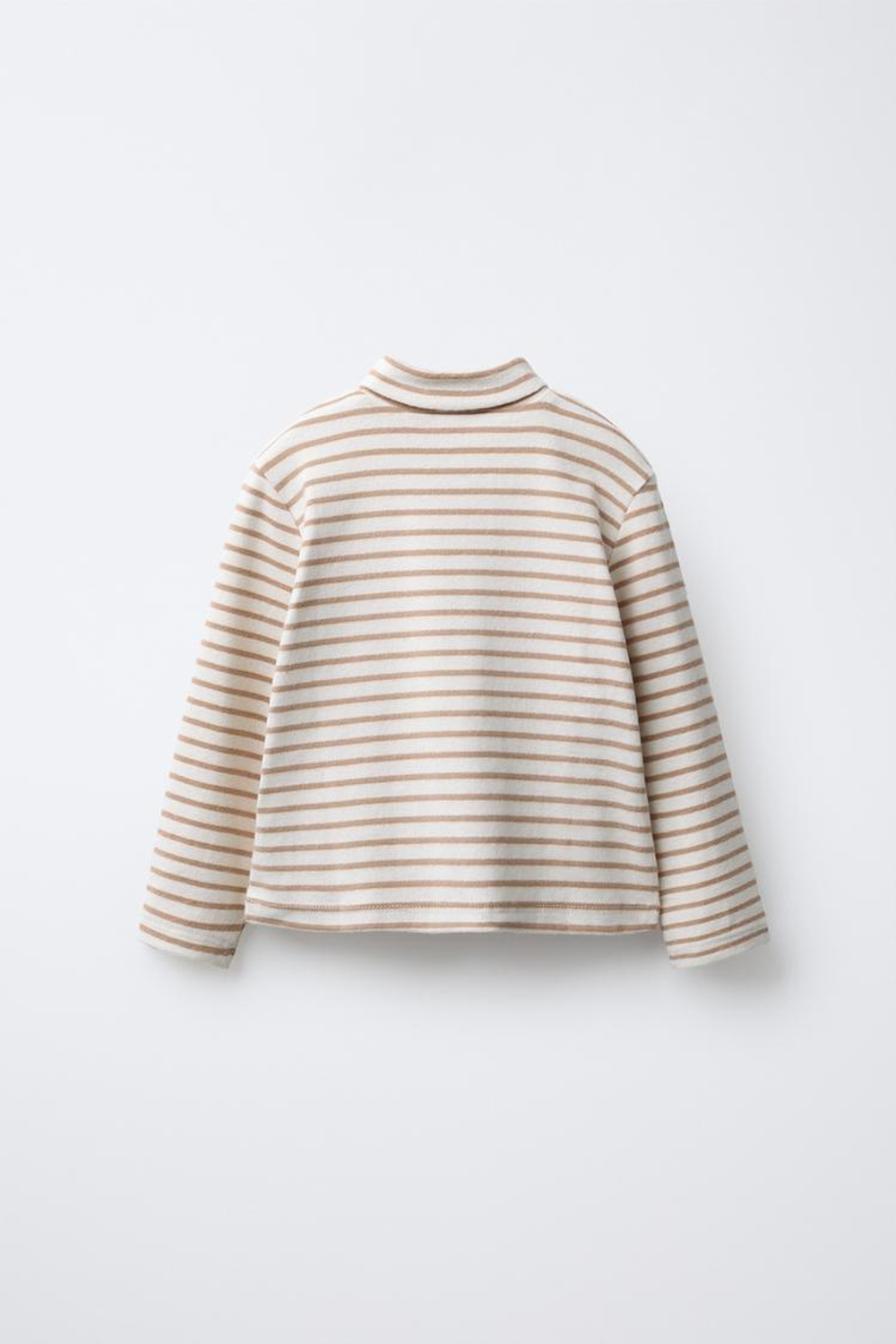 ZARA ТОП С ВОРОТНИКОМ-СТОЙКОЙ, ПОЛОСКИ