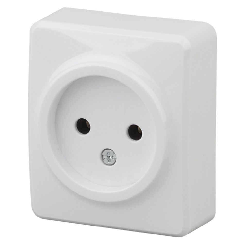 Розетка ЭРА Эксперт 11-2201-01 2P 16A-250В IP20 ОУ белый | Эра Эксперт