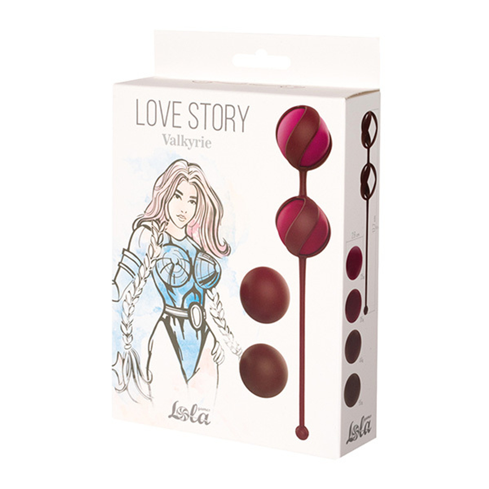 Набор сменных вагинальных шариков 2,9см Lola Games Love Story Valkyrie Wine Red 3013-02lola