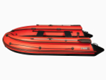 Лодка ПВХ X-River Grace Wind 420 НДНД + фальшборт, красно-черный/фурнитура черная