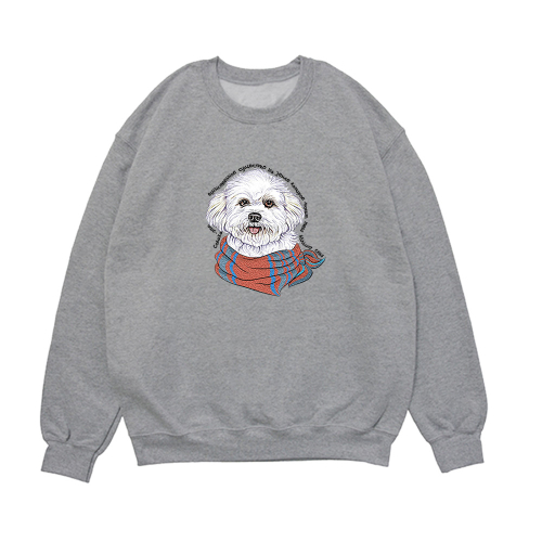 Свитшот "Бишон любит тебя больше себя"