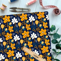 Ткань премиум шелк искусственный Армани фантазийный сад