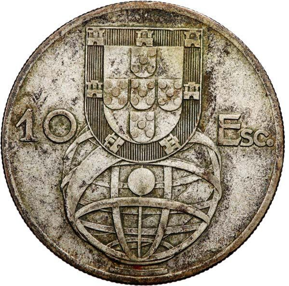 Portugal, 10 Escudos, 1954 – A Classic Silver Coin of the Portuguese Republic, XF