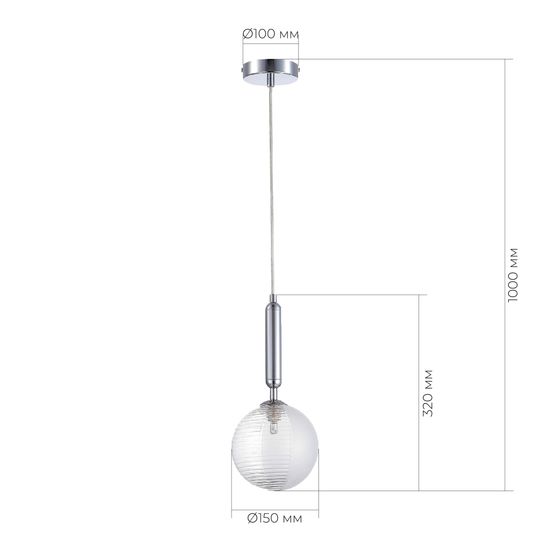 SLE1096-103-01 Подвес Хром/Прозрачный G9 LED 1*5W AVEIRO