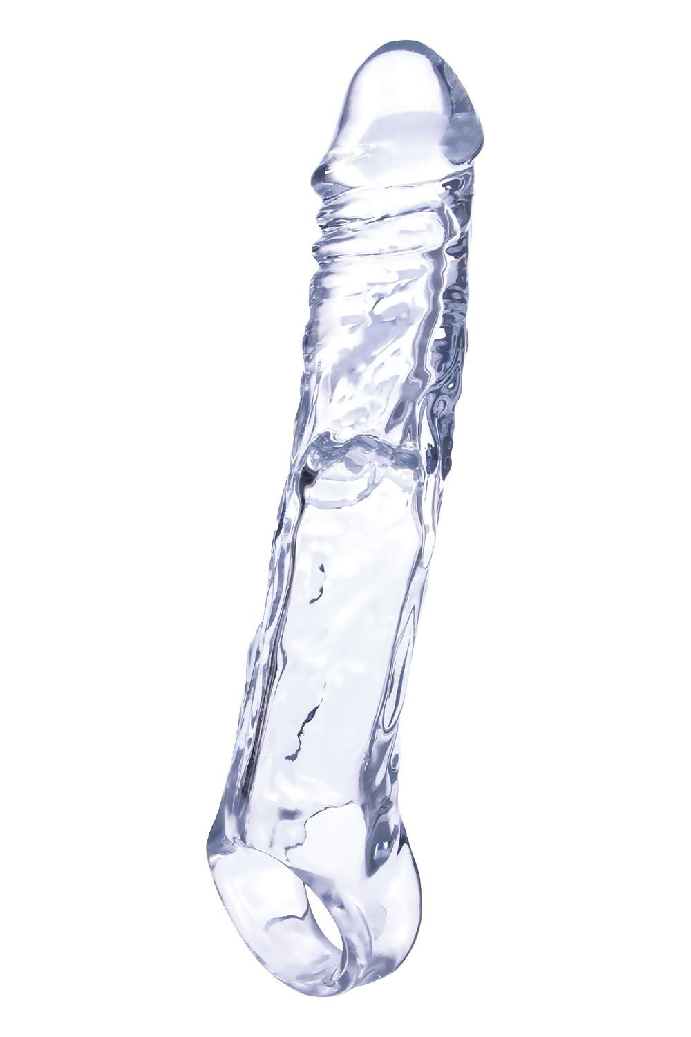 Прозрачная насадка-удлинитель Length Enhancer с подхватом - 22,3 см. (Цвет: прозрачный)