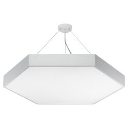 Светильник LED ЭРА Geometria SPO-121-W-40K-038 Hexagon 38Вт 4000K 4000Лм IP40 600*80 белый подвесной драйвер внутри | Декоративные светильники Geometria