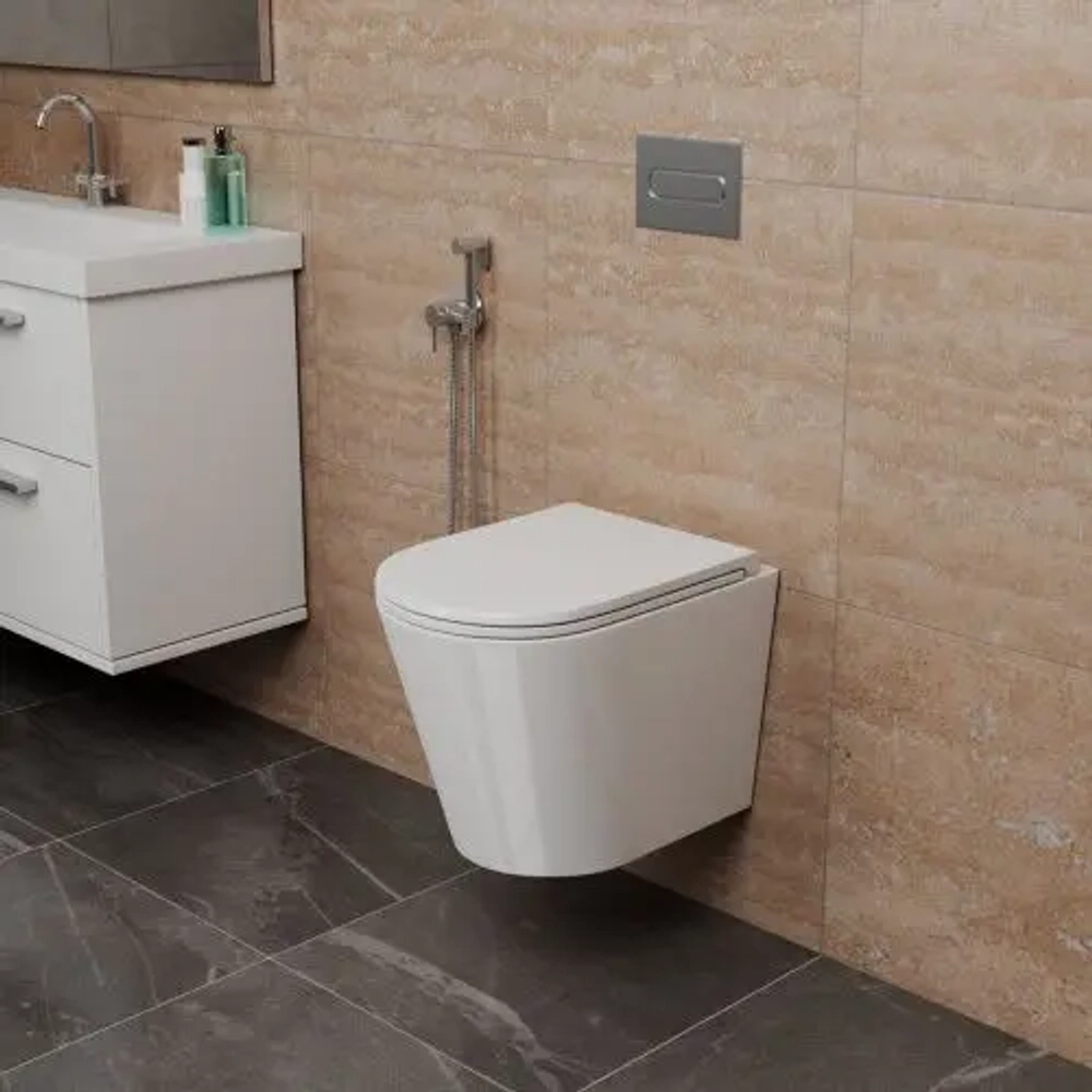 Унитаз D&K Venice DT1026516 подвесной безободковый (торнадо), микролифт, белый