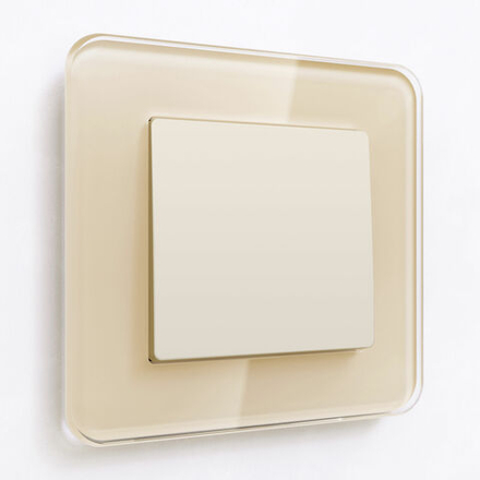 Выключатель одноклавишный проходной (айвори матовый)