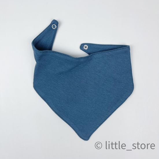 Нагрудник хлопковый "Basic" Синий камень