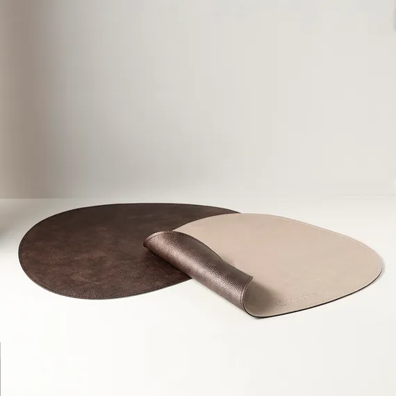 Набор из 2-х двухсторонних сервировочных салфеток drop, 33х41 см, шоколадный/бежевый