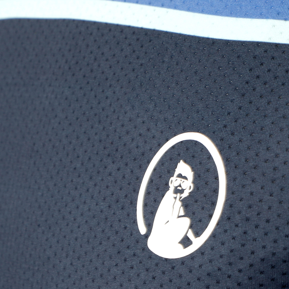 Мужское теннисное поло Quiet Please Ocean AOP Stripe Receiver T-Shirt Men - Blue