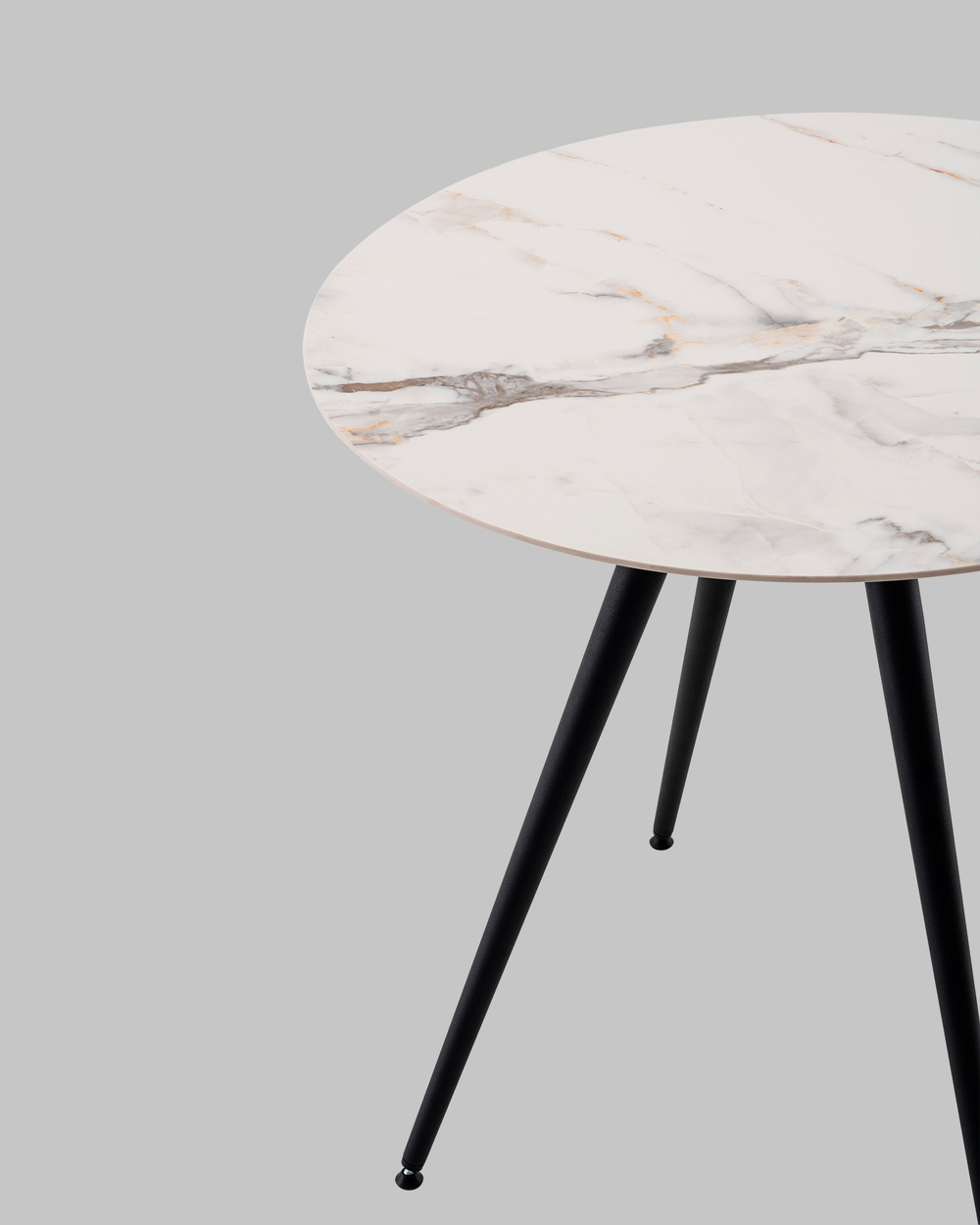 Стол Ники круглый столешница керамика Ice Jade 800