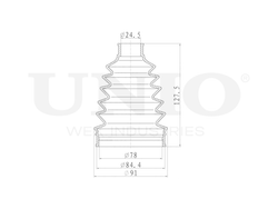 Пыльник ШРУСа (к-т) UNIO DUC-30108K