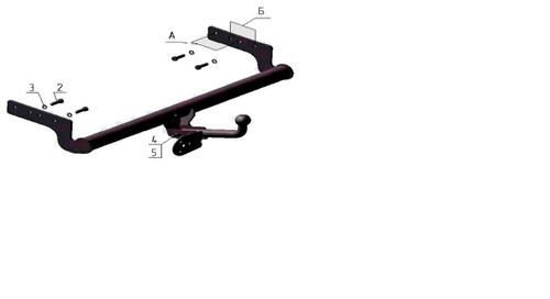 Фаркоп для Hyundai Accent (2000-2006) (без электрики) (паспорт и сертификат) AvtoS.HY01