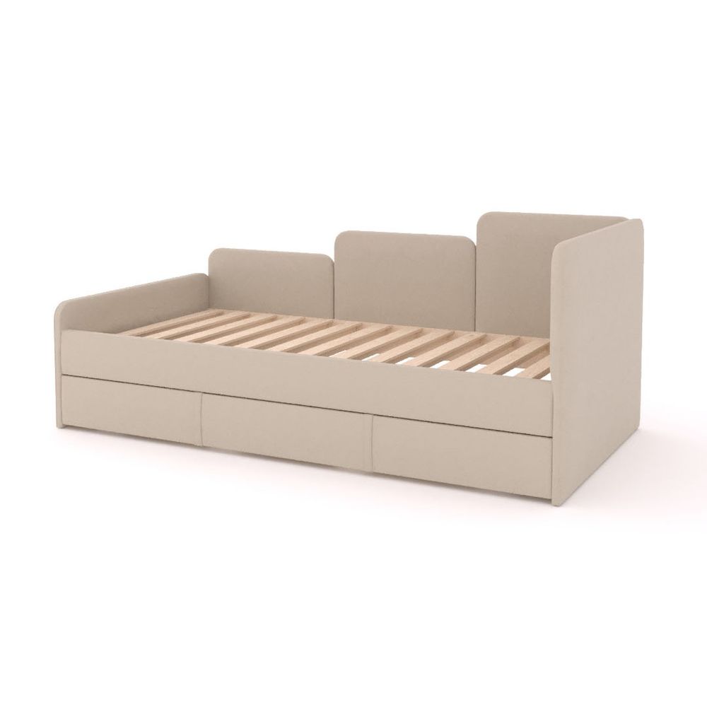 Кровать подростковая тахта 180х90 см с ящиком (беж Беверли)