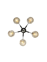 Люстра потолочная FABIA  E27*5*60W черный, хром