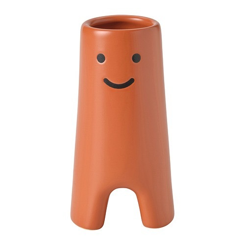 ФРЕВЭХТ FRОVАXT Ваза 14 см, коричнево-оранжевая