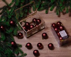 Набор пластиковых шаров Милена 40 мм, палисандровый, 16 шт, Kaemingk (021719)