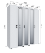 Шкаф с зеркалом Бруклин 200Ш