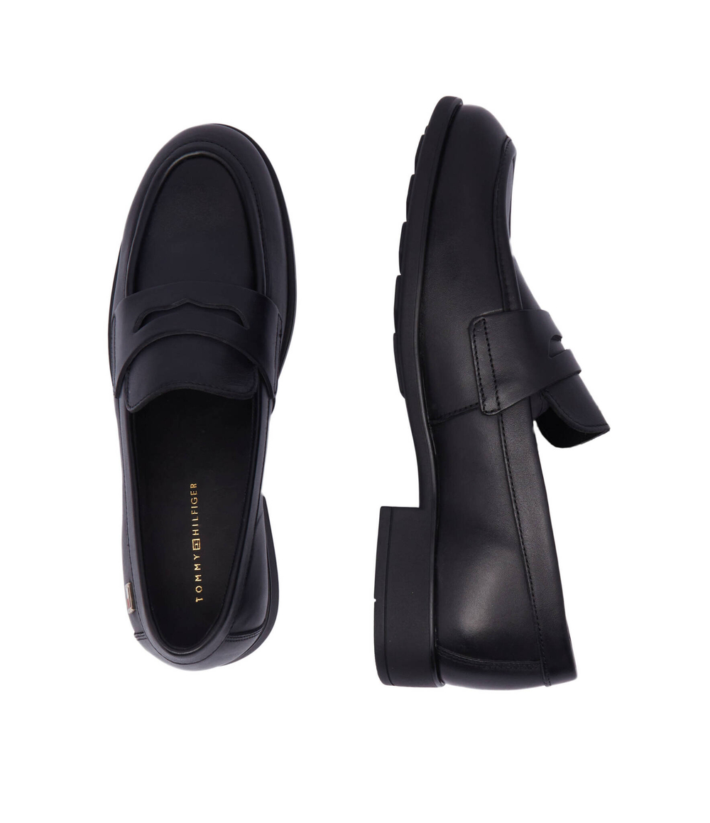 Кожаные лоферы Tommy Hilfiger - черный(FW0FW08030)