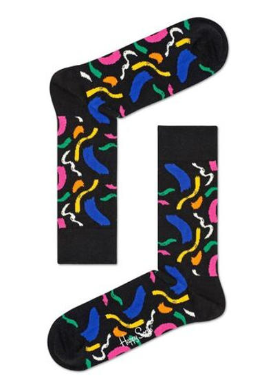 Носки унисекс Brush Stroke Socks с цветными мазками кисти (Размер: 25) (Цвет: черный)