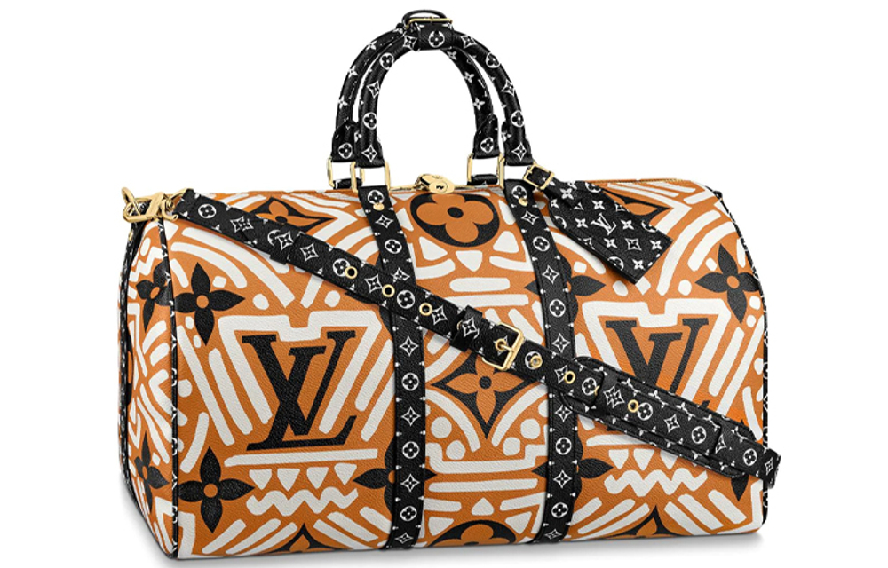 LOUIS VUITTON Crafty Keepall Bandouliere 45 Caramel/Cream