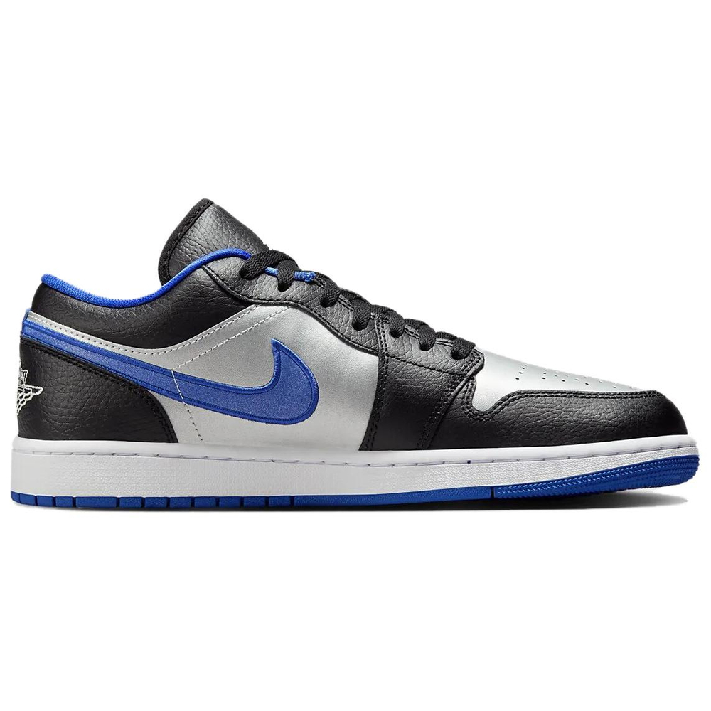 Jordan 1 Low Black Game Royal Metallic Platinum