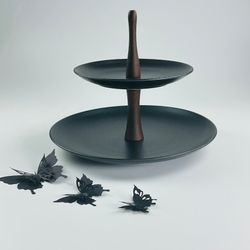 Lenardi 235-052 Двухъярусная этажерка 19/27см BLACKWOOD в под.уп.(х12)Фарфор