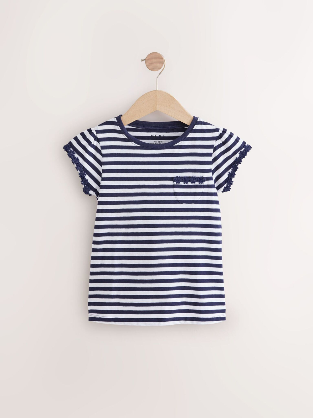 Футболка для девочки Next AG5-835, 3 шт., Розовый, Синий, Белый