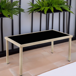 Мебель из искусственного ротанга на 8 персон, стол ЕГИПЕТ «EGYPT»+ 8 кресел Анкор Greige