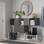 Комбинация с навесным шкафом - IKEA EKET, 175x35x70 см, темно-серый, ЭКЕТ ИКЕА