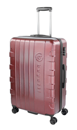 Стильный премиальный большой чемодан на колёсиках бордового цвета с телескопической ручкой Galatea BUGATTI 49709616