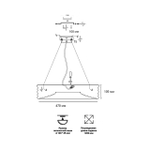 7704/L SN 583 Подвесное крепление для светильника MACARON LED металл/белый 1,2м MACARON