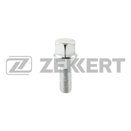 Болт колесный, конус, M12 x 1,5, длина резьбы 24, ключ 19, Цинк