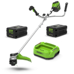 Аккумуляторный триммер Greenworks GD60BCBК5, 60v, 40 см, (2108407U2G), с АКБ 2х5 А·ч и зарядным устройством