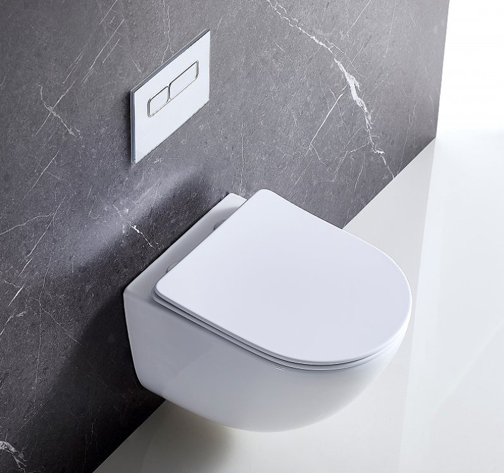 Комплект унитаза BelBagno Amanda BB051CHR+BB051SC с инсталляцией Grohe Rapid SL 38721001 с сиденьем Микролифт и клавишей смыва Хром