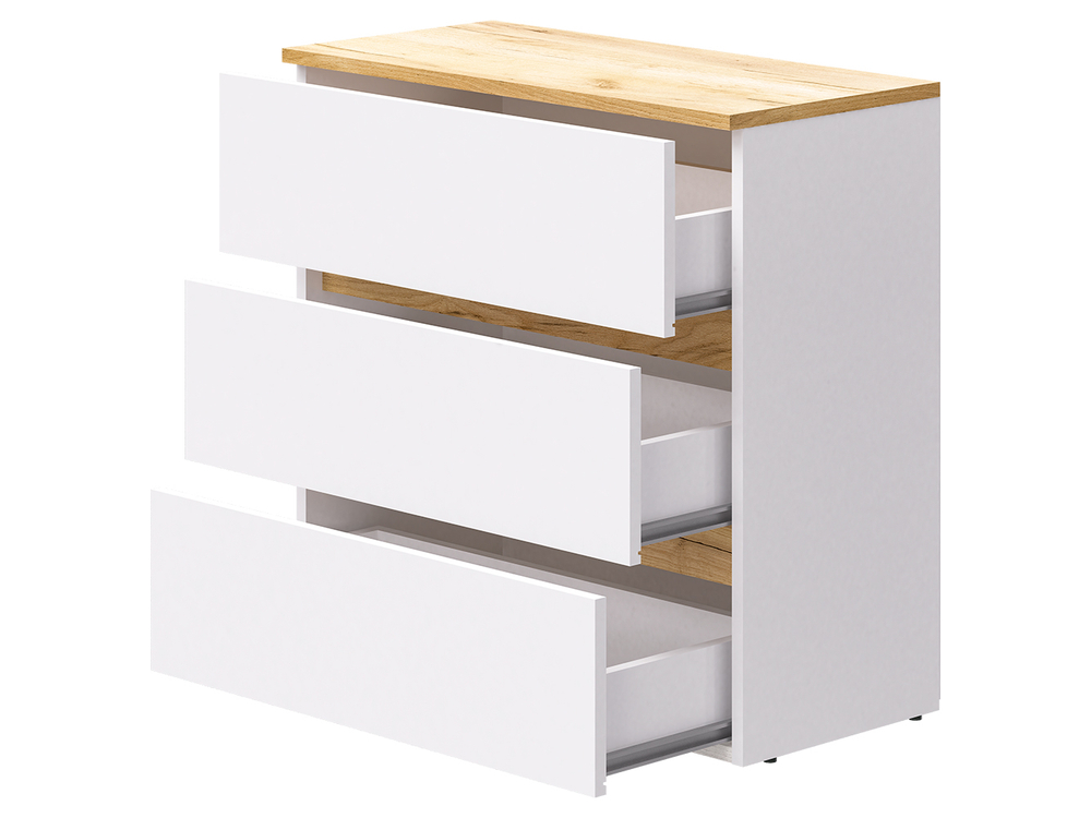 Комод-27 Белый/Кр.золотой