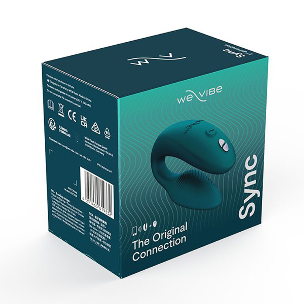 Зеленый вибратор 7,8см для пар We-Vibe Sync 2 SNSY2SG8