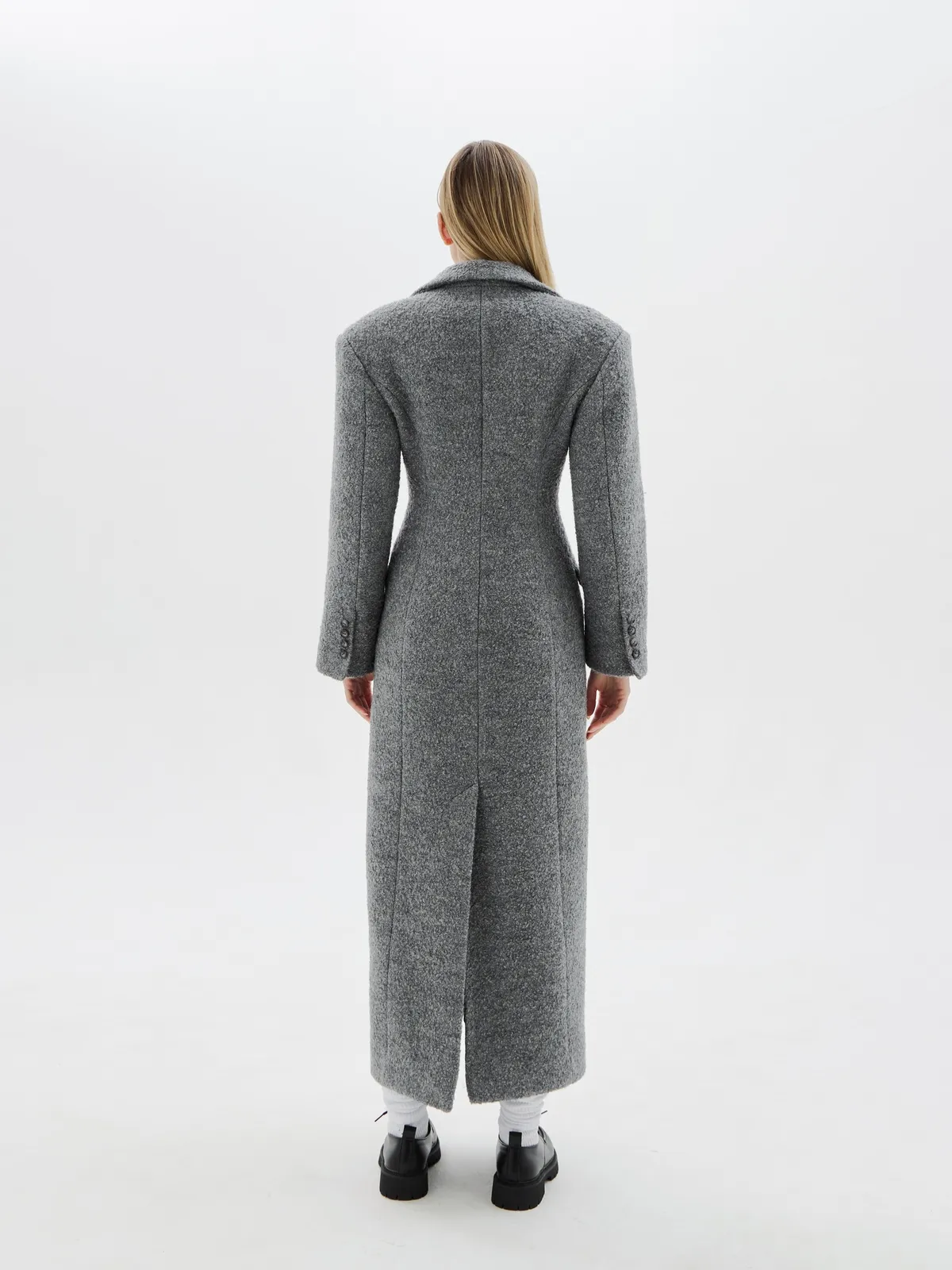 Пальто однобортное приталенное Grey